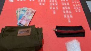 Sejumlah barang bukti dari tersangka Agus yang ditangkap polisi di Kecamatan Lepar Kabupaten Bangka Selatan. Sumber foto: Humas Polres Bangka Selatan.