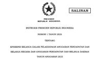 Hemat Anggaran, Prabowo Instruksikan Biaya Perjalanan Dinas Dipangkas 50 Persen 5 Sumber foto: tangkapan layar Instruksi Presiden (Inpres) Nomor 1 Tahun 2025.