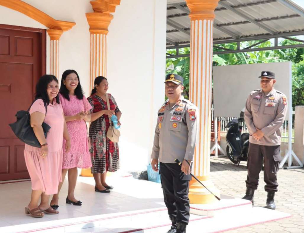 Kapolres Tinjau Langsung Pengamanan Perayaan Kenaikan Isa Almasih di Toboali 2 Sumber foto: istimewa - Humas Polres Bangka Selatan / Iptu GJ Budi.