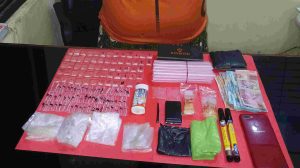 Barang bukti yang diamankan Satresnarkoba Polres Bangka Selatan dari tersangka DS (39), warga Kelurahan Tanjung Ketapang, Kecamatan Toboali. (Foto: Humas Polres Bangka Selatan).